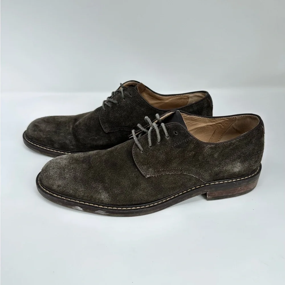 Men's‎ Suede Lace-Up Shoes - Olive